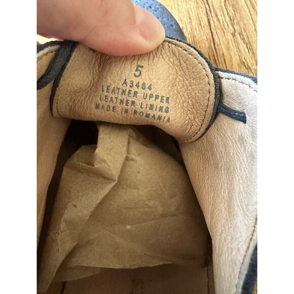 J. Crew Crewcuts Men's Blue Suede Wingtip Shoes Size 5 - Picture 5 of 6